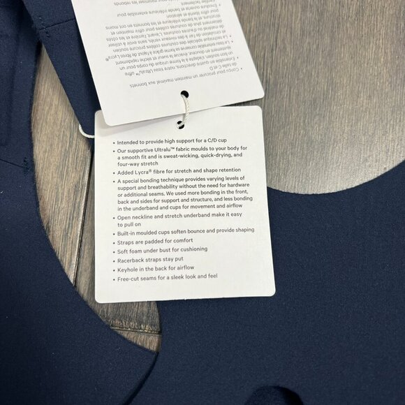 Lululemon NWT Go Further Bra with Support Code Technology True Navy - Picture 6 of 8
